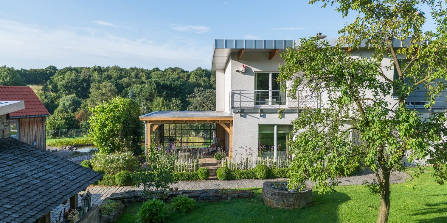 Luxe eikenhouten veranda