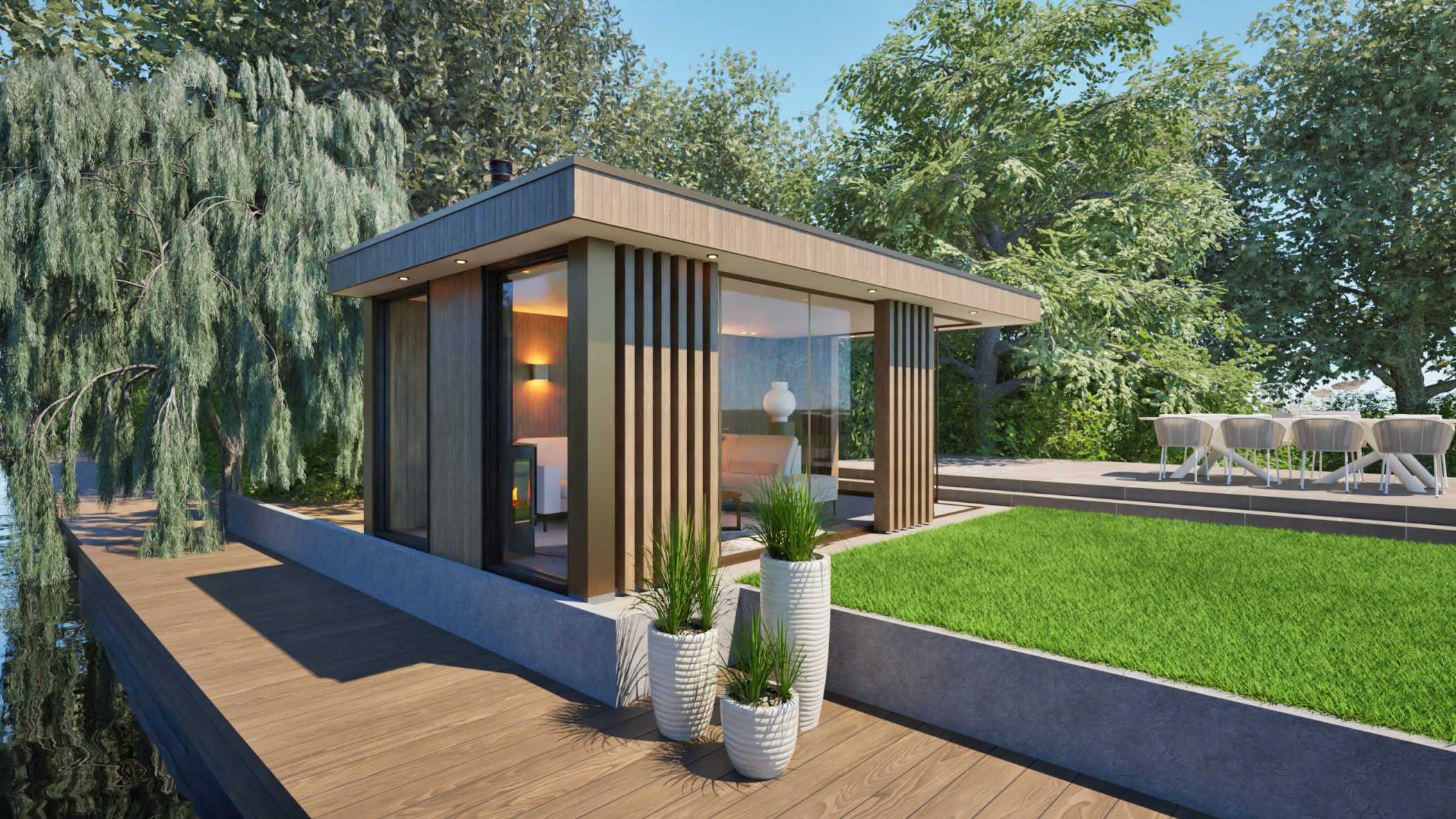 Afbeelding Houten overkapping