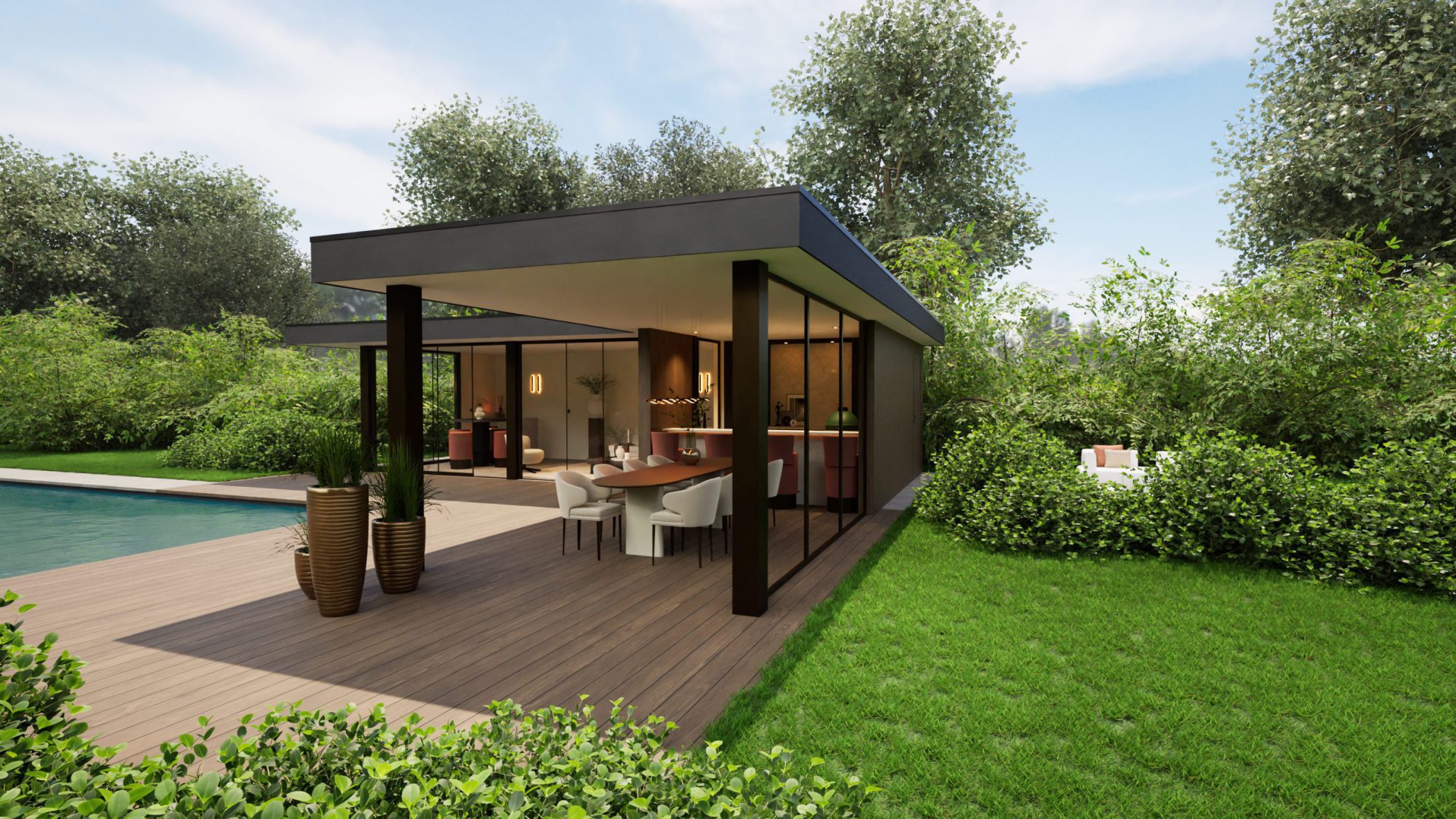 Afbeelding Houten overkapping